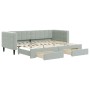 Trundle sofa bed with drawers light gray velvet 80x200 cm by vidaXL, Beds and slatted bases - Ref: Foro24-3196732, Price: 306...