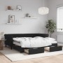 Trundle sofa bed with drawers black velvet 90x190 cm by vidaXL, Beds and slatted bases - Ref: Foro24-3197858, Price: 503,29 €...