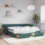 Trundle sofa bed with drawers dark green velvet 90x200 cm by vidaXL, Beds and slatted bases - Ref: Foro24-3197845, Price: 489...