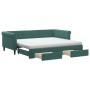 Trundle sofa bed with drawers dark green velvet 90x200 cm by vidaXL, Beds and slatted bases - Ref: Foro24-3197845, Price: 489...