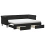 Sofá cama nido con cajones terciopelo negro 80x200 cm de vidaXL, Camas y somieres - Ref: Foro24-3197840, Precio: 502,67 €, De...