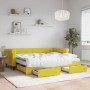 Sofá cama nido con cajones terciopelo amarillo 90x200 cm de vidaXL, Camas y somieres - Ref: Foro24-3197848, Precio: 542,29 €,...