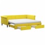 Trundle sofa bed with drawers yellow velvet 90x200 cm by vidaXL, Beds and slatted bases - Ref: Foro24-3197848, Price: 542,29 ...