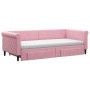 Sofá cama nido con cajones terciopelo rosa 90x200 cm de vidaXL, Camas y somieres - Ref: Foro24-3197846, Precio: 484,64 €, Des...