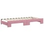 Sofá cama nido con cajones terciopelo rosa 90x200 cm de vidaXL, Camas y somieres - Ref: Foro24-3197846, Precio: 489,53 €, Des...