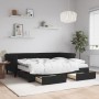 Trundle sofa bed with drawers black velvet 90x200 cm by vidaXL, Beds and slatted bases - Ref: Foro24-3197847, Price: 507,12 €...