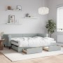 Trundle sofa bed with drawers light gray velvet 90x200 cm by vidaXL, Beds and slatted bases - Ref: Foro24-3197843, Price: 489...