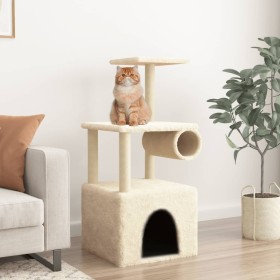 Cat scratching post with cream sisal posts 109.5 cm by vidaXL, Cat furniture - Ref: Foro24-172058, Price: 37,99 €, Discount: %