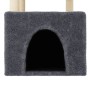 Rascador para gatos con postes de sisal gris oscuro 109,5 cm de vidaXL, Mobiliario para gatos - Ref: Foro24-172060, Precio: 3...