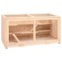 Jaula para hámster madera maciza abeto 104x52x54 cm de vidaXL, Jaulas y habitáculos para animales pequeños - Ref: Foro24-1723...