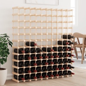 Wine rack for 120 bottles solid pine wood 112.5x23x123.5cm by vidaXL, Wine racks - Ref: Foro24-353754, Price: 151,36 €, Disco...