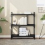 3-shelf engineered wood bookcase in black, 76x32x88 cm by vidaXL, Bookcases and shelves - Ref: Foro24-833930, Price: 51,01 €,...