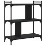 3-shelf engineered wood bookcase in black, 76x32x88 cm by vidaXL, Bookcases and shelves - Ref: Foro24-833930, Price: 51,01 €,...