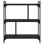 3-shelf engineered wood bookcase in black, 76x32x88 cm by vidaXL, Bookcases and shelves - Ref: Foro24-833930, Price: 51,01 €,...