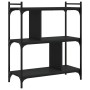 3-shelf engineered wood bookcase in black, 76x32x88 cm by vidaXL, Bookcases and shelves - Ref: Foro24-833930, Price: 51,01 €,...