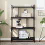 4-shelf bookcase black engineered wood 76x32x123 cm by vidaXL, Bookcases and shelves - Ref: Foro24-833935, Price: 65,01 €, Di...