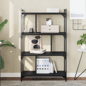 4-shelf bookcase black engineered wood 76x32x123 cm by vidaXL, Bookcases and shelves - Ref: Foro24-833935, Price: 66,99 €, Di...