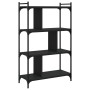 4-shelf bookcase black engineered wood 76x32x123 cm by vidaXL, Bookcases and shelves - Ref: Foro24-833935, Price: 65,01 €, Di...