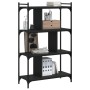 4-shelf bookcase black engineered wood 76x32x123 cm by vidaXL, Bookcases and shelves - Ref: Foro24-833935, Price: 65,01 €, Di...