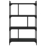 4-shelf bookcase black engineered wood 76x32x123 cm by vidaXL, Bookcases and shelves - Ref: Foro24-833935, Price: 65,01 €, Di...