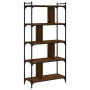 Bookcase with 5 shelves engineered wood oak brown 76x32x158 cm by vidaXL, Bookcases and shelves - Ref: Foro24-833944, Price: ...