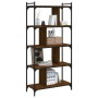 Bookcase with 5 shelves engineered wood oak brown 76x32x158 cm by vidaXL, Bookcases and shelves - Ref: Foro24-833944, Price: ...