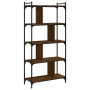 Bookcase with 5 shelves engineered wood oak brown 76x32x158 cm by vidaXL, Bookcases and shelves - Ref: Foro24-833944, Price: ...