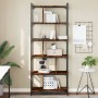 Bookstore 6 shelves smoked oak wood 76x32x192cm by vidaXL, Bookcases and shelves - Ref: Foro24-833947, Price: 95,97 €, Discou...