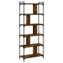 Bookstore 6 shelves smoked oak wood 76x32x192cm by vidaXL, Bookcases and shelves - Ref: Foro24-833947, Price: 95,97 €, Discou...