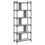 Sonoma gray engineered wood 6-shelf bookcase 76x32x192 cm by vidaXL, Bookcases and shelves - Ref: Foro24-833948, Price: 94,22...