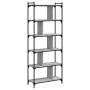 Librería 6 estantes madera ingeniería gris Sonoma 76x32x192 cm de vidaXL, Librerías y estanterías - Ref: Foro24-833948, Preci...