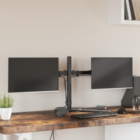 Dual monitor stand black steel VESA 75/100 mm by vidaXL, Monitor and TV stands - Ref: Foro24-358008, Price: 33,24 €, Discount: %