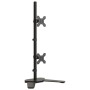 Black steel double monitor stand VESA 75/100 mm by vidaXL, Monitor and TV stands - Ref: Foro24-358007, Price: 46,46 €, Discou...