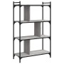 Librería 4 estantes madera ingeniería gris Sonoma 76x32x123 cm de vidaXL, Librerías y estanterías - Ref: Foro24-833938, Preci...