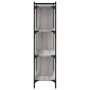 Sonoma gray engineered wood 4-shelf bookcase 76x32x123 cm by vidaXL, Bookcases and shelves - Ref: Foro24-833938, Price: 65,01...