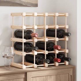 Wine rack for 20 bottles solid pine wood 46.5x23x46.5 cm by vidaXL, Wine racks - Ref: Foro24-353751, Price: 38,34 €, Discount: %