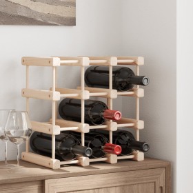 Wine rack for 12 bottles solid pine wood 36x23x36 cm by vidaXL, Wine racks - Ref: Foro24-353750, Price: 34,99 €, Discount: %