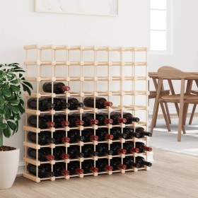 Wine rack for 72 bottles solid pine wood 90.5x23x90.5 cm by vidaXL, Wine racks - Ref: Foro24-353753, Price: 102,98 €, Discoun...