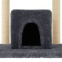 Rascador para gatos con postes de sisal gris oscuro 154 cm de vidaXL, Mobiliario para gatos - Ref: Foro24-172057, Precio: 93,...