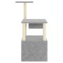 Árbol rascador gatos con postes de sisal gris claro 109,5 cm de vidaXL, Mobiliario para gatos - Ref: Foro24-172059, Precio: 3...