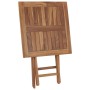 Mesa plegable de jardín madera maciza de teca 60x60x75 cm
