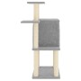 Rascador para gatos con postes de sisal gris claro 97 cm de vidaXL, Mobiliario para gatos - Ref: Foro24-172065, Precio: 38,59...