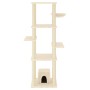 Cat scratching post with cream sisal posts 154 cm by vidaXL, Cat furniture - Ref: Foro24-172055, Price: 86,13 €, Discount: %