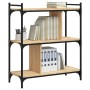 Bookcase with 3 shelves engineered wood Sonoma oak 76x32x88 cm by vidaXL, Bookcases and shelves - Ref: Foro24-833931, Price: ...