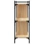 Bookcase with 3 shelves engineered wood Sonoma oak 76x32x88 cm by vidaXL, Bookcases and shelves - Ref: Foro24-833931, Price: ...