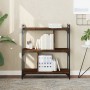 Bookcase with 3 shelves engineered wood oak brown 76x32x88 cm by vidaXL, Bookcases and shelves - Ref: Foro24-833934, Price: 5...