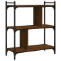 Bookcase with 3 shelves engineered wood oak brown 76x32x88 cm by vidaXL, Bookcases and shelves - Ref: Foro24-833934, Price: 5...