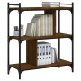 Bookcase with 3 shelves engineered wood oak brown 76x32x88 cm by vidaXL, Bookcases and shelves - Ref: Foro24-833934, Price: 5...