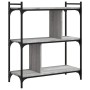 Librería 3 estantes madera ingeniería gris Sonoma 76x32x88 cm de vidaXL, Librerías y estanterías - Ref: Foro24-833933, Precio...