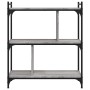 Librería 3 estantes madera ingeniería gris Sonoma 76x32x88 cm de vidaXL, Librerías y estanterías - Ref: Foro24-833933, Precio...